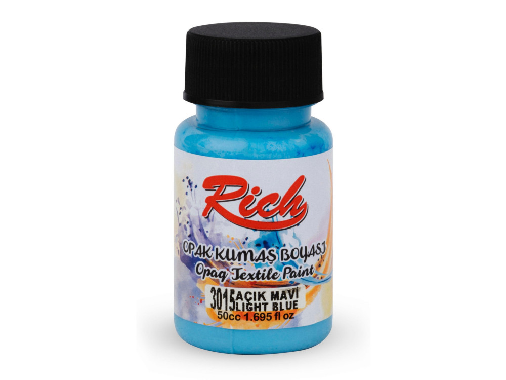 Fabric paint Opaque - Rich - Light Blue, 50 ml