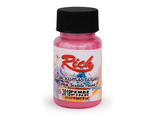 Fabric paint Opaque - Rich - Pink, 50 ml