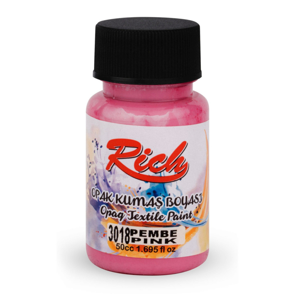 Fabric paint Opaque - Rich - Pink, 50 ml