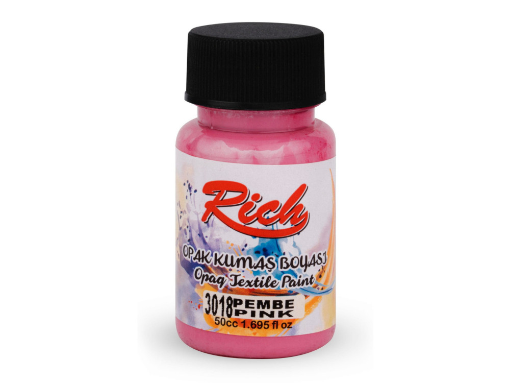 Fabric paint Opaque - Rich - Pink, 50 ml