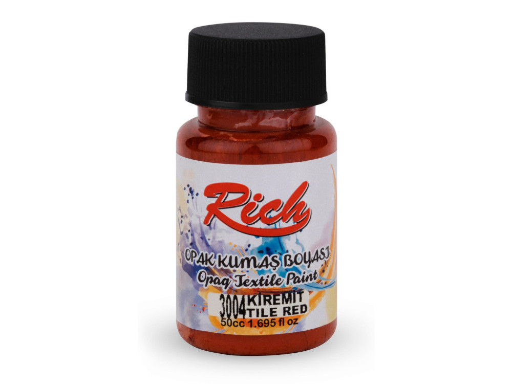 Fabric paint Opaque - Rich - Tile Red, 50 ml