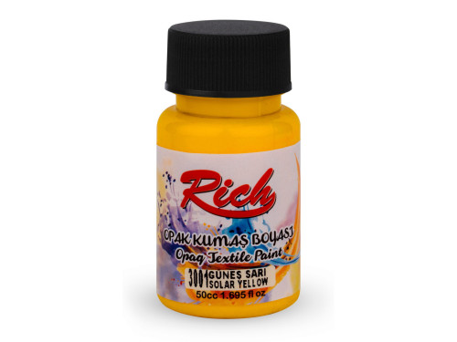 Fabric paint Opaque - Rich - Solar Yellow, 50 ml