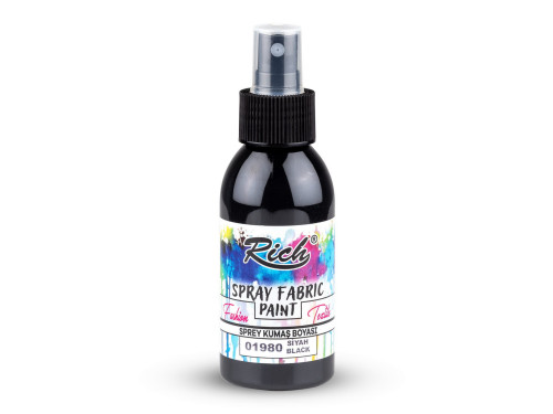 Farba do tkanin w sprayu - Rich - Black, 100 ml