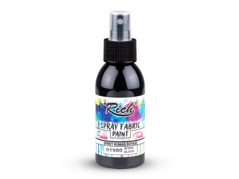 Fabric spray paint - Rich - Black, 100 ml