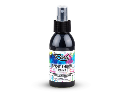 Fabric spray paint - Rich - Grey, 100 ml
