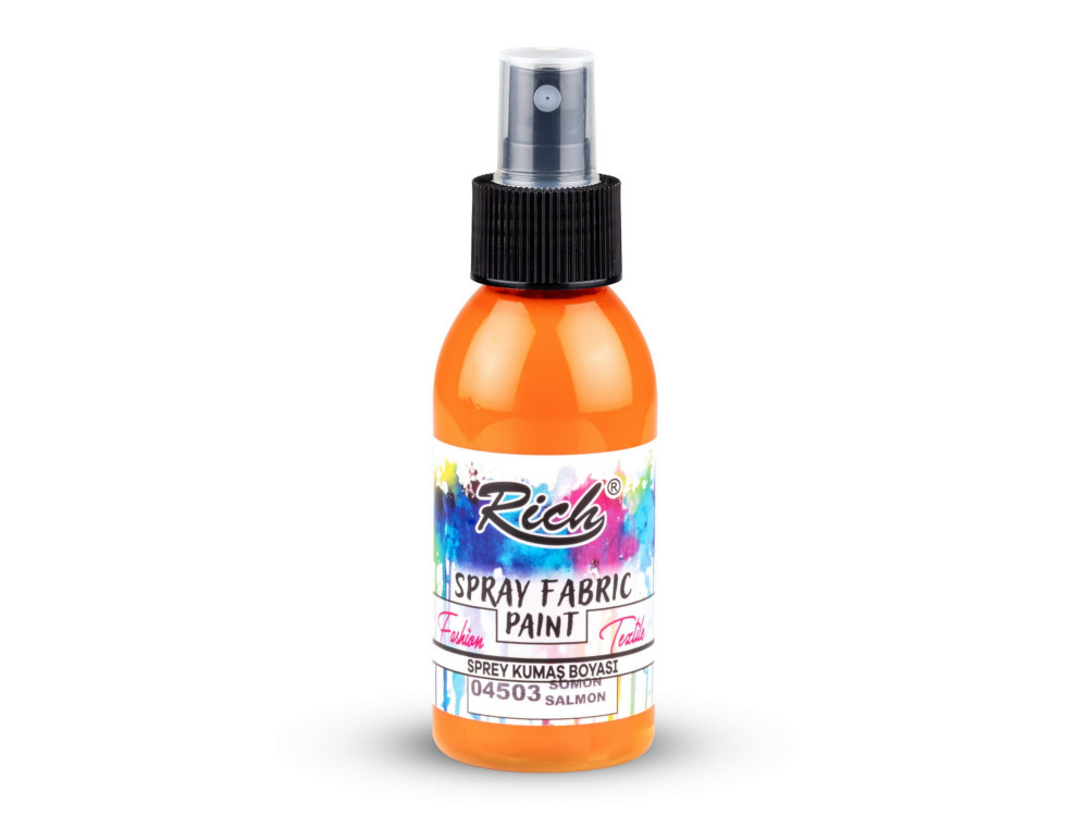 Farba do tkanin w sprayu - Rich - Salmon, 100 ml