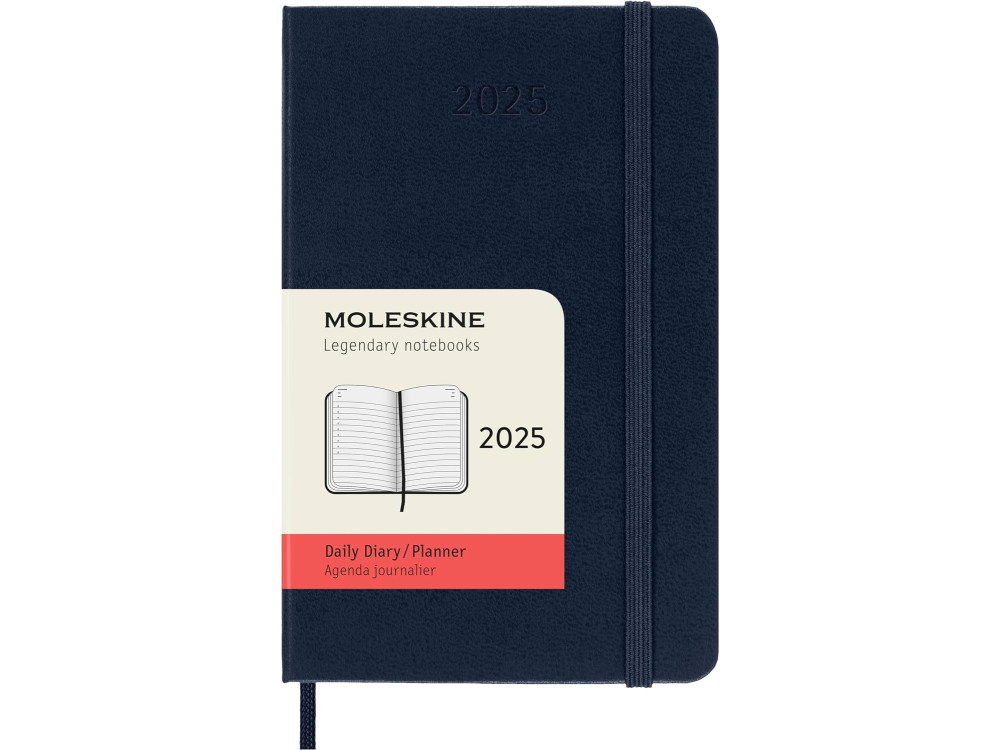 Kalendarz dzienny 2025 - Moleskine - Sapphire Blue, miękka okładka, P