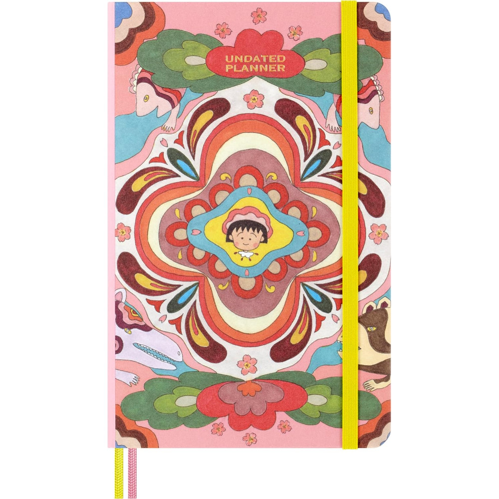 Kalendarz tygodniowy niedatowany Sakura - Moleskine - Pink, twarda okładka, L