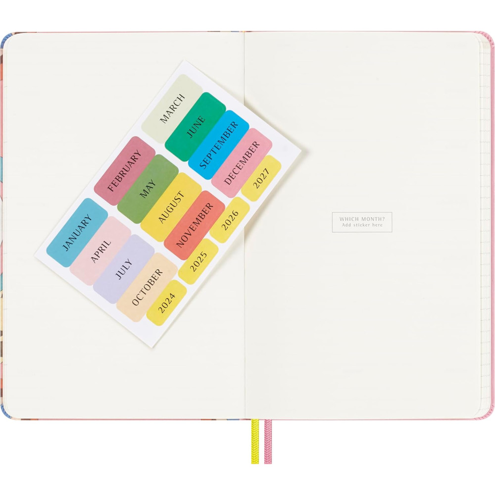 Kalendarz tygodniowy niedatowany Sakura - Moleskine - Pink, twarda okładka, L