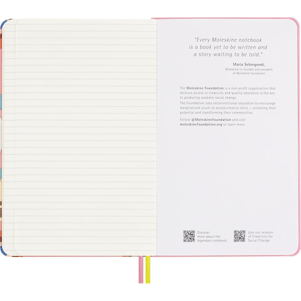 Kalendarz tygodniowy niedatowany Sakura - Moleskine - Pink, twarda okładka, L