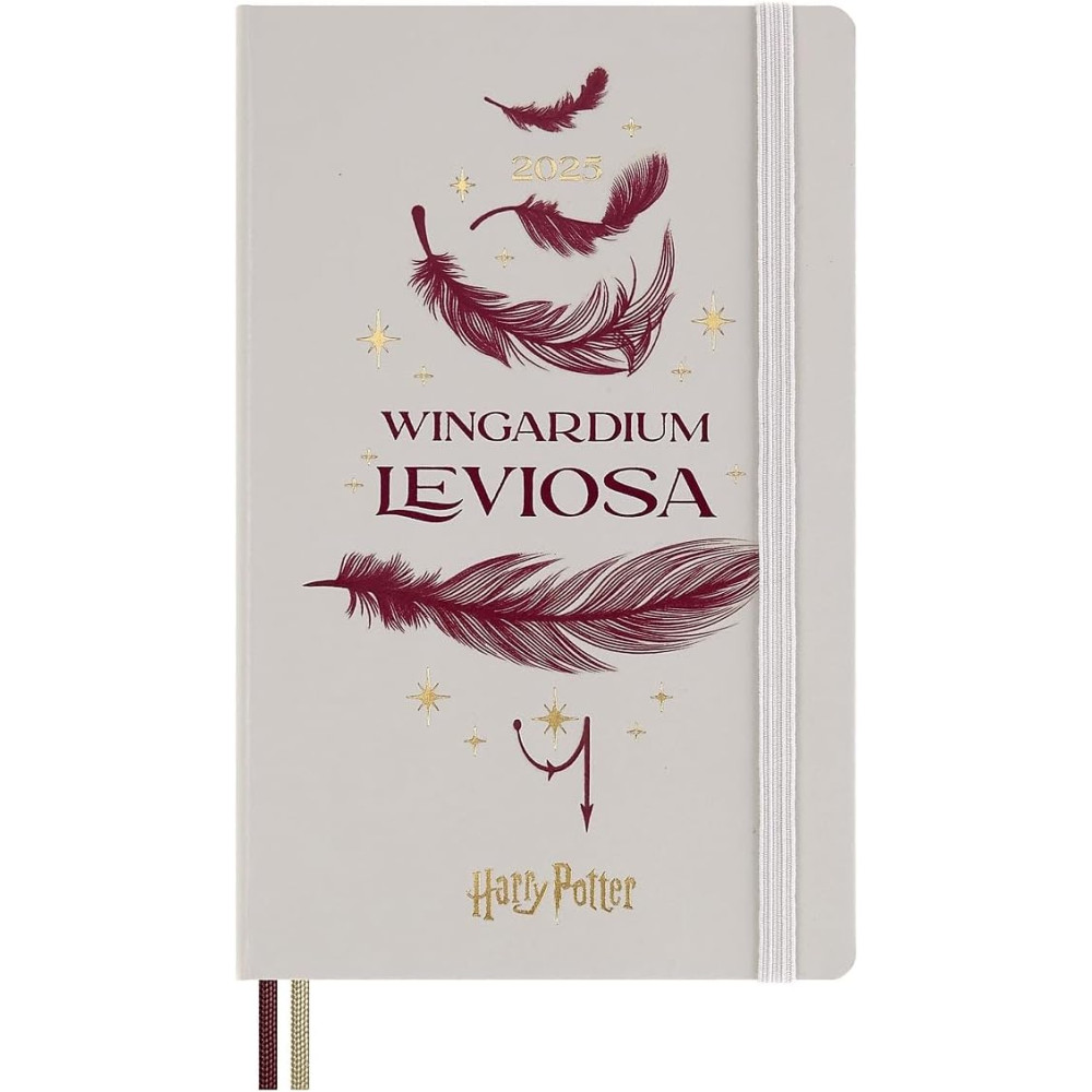 Kalendarz tygodniowy Harry Potter 2025 - Moleskine - Wingardium Leviosa, twarda okładka, L