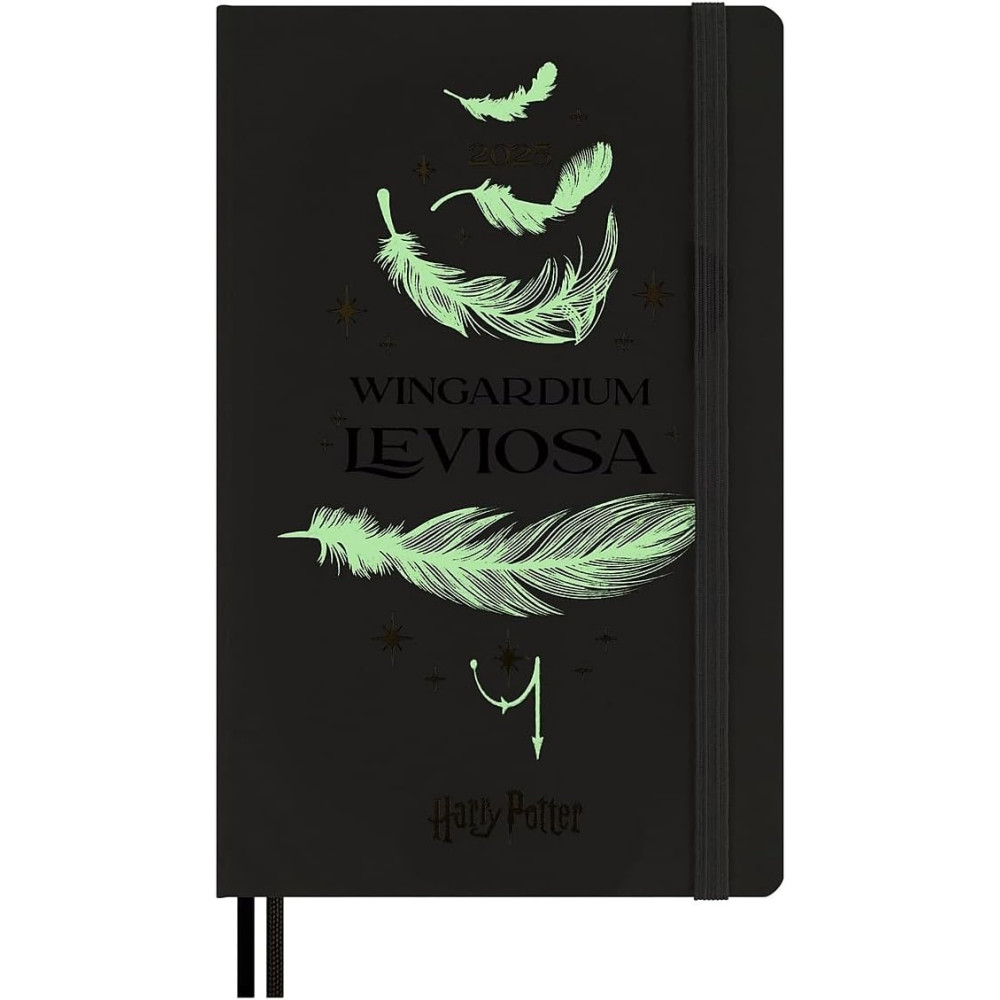 Kalendarz tygodniowy Harry Potter 2025 - Moleskine - Wingardium Leviosa, twarda okładka, L