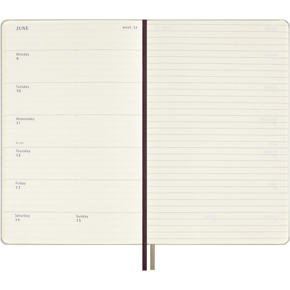 Kalendarz tygodniowy Harry Potter 2025 - Moleskine - Wingardium Leviosa, twarda okładka, L