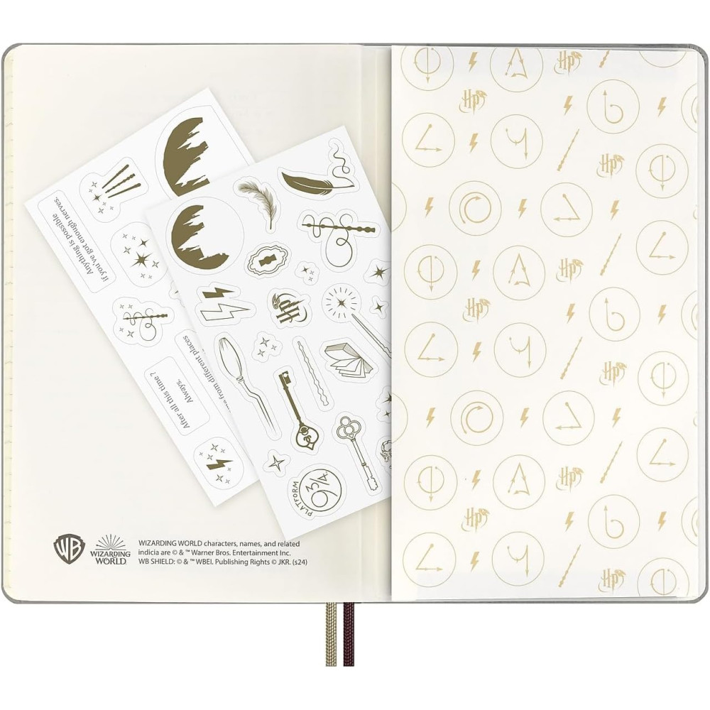 Kalendarz tygodniowy Harry Potter 2025 - Moleskine - Wingardium Leviosa, twarda okładka, L