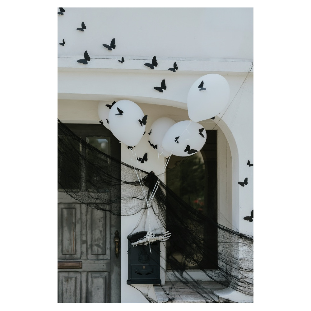 Halloween decoration paper moths - black, 6-12 cm, 30 pcs.
