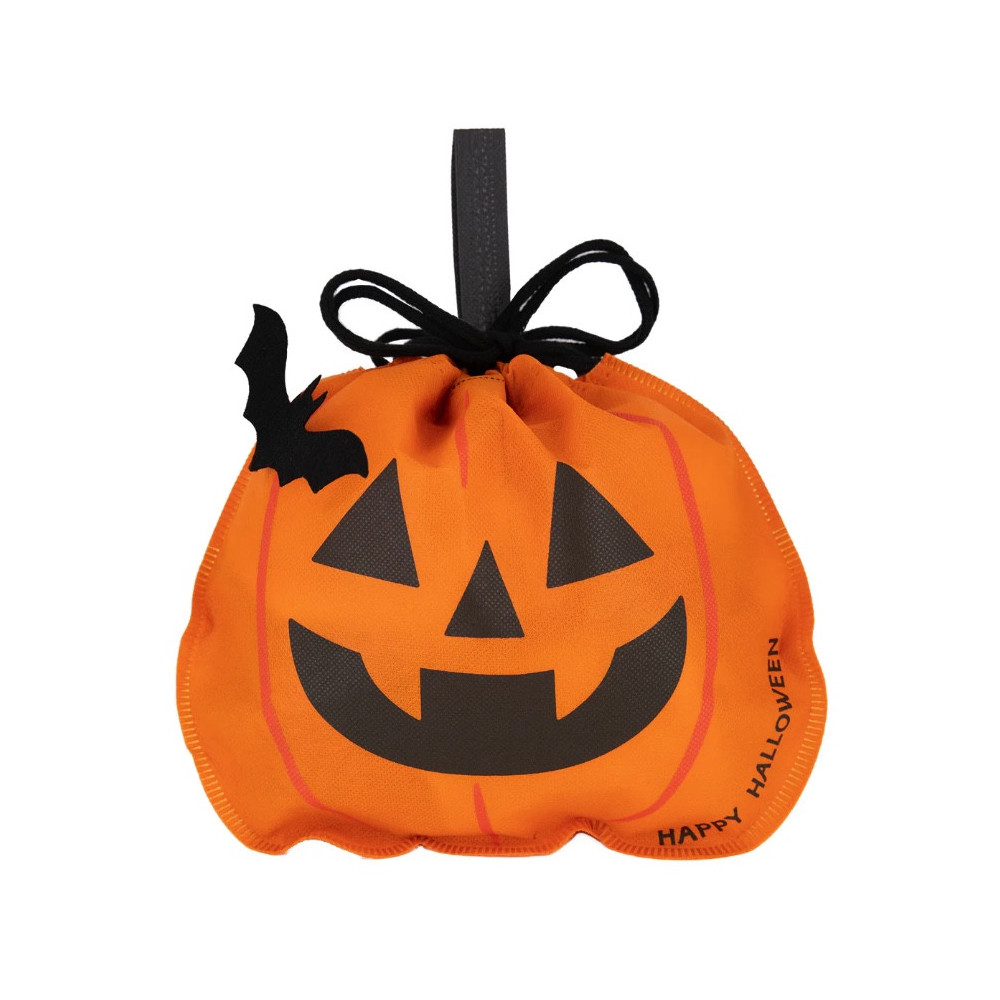 Worek halloweenowy na cukierki Dynia - 28 x 36 cm