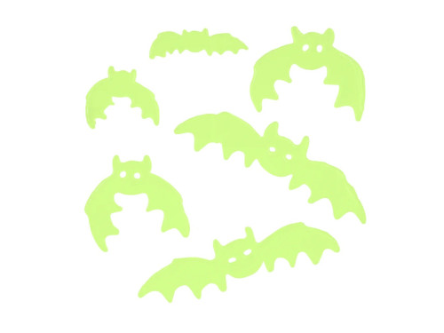 Fluorescent gel window stickers Bats - 6 pcs.