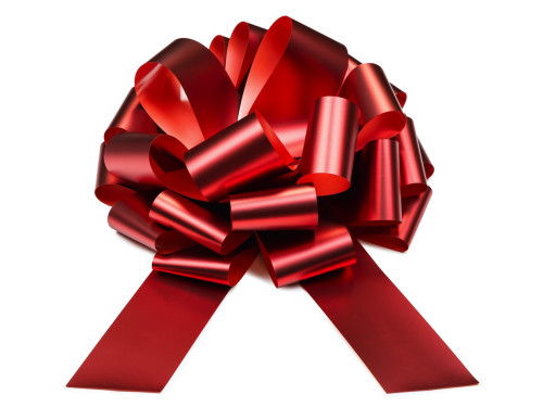 Bow decoration DIY - red, 40 cm