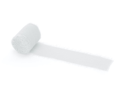 Chiffon ribbon - white, 4 cm x 5 m