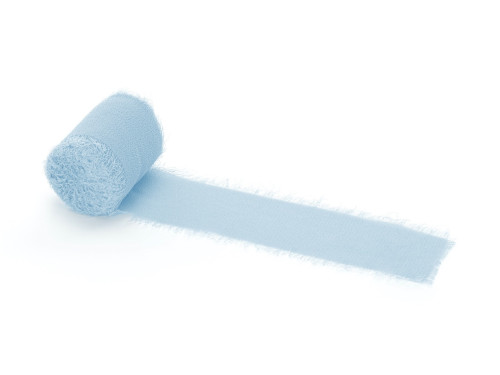 Chiffon ribbon - light blue, 4 cm x 5 m