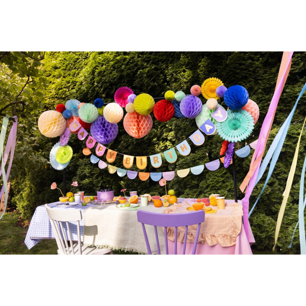 Italian crepe paper - pastel, 5 cm x 10 m, 6 pcs.