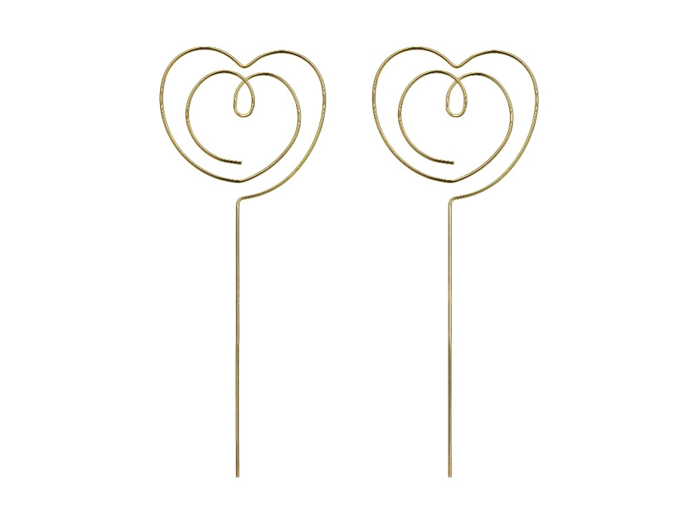 Toppers Hearts - gold, 12 x 4,5 cm, 2 pcs.