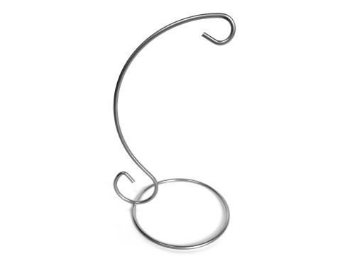 Ornament metal display stand -  silver, 16 cm x 82 mm