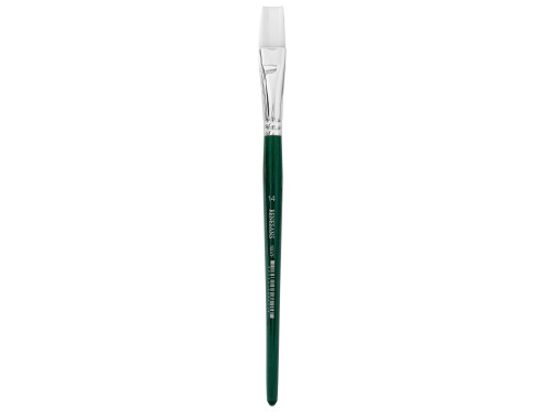 Flat, synthetic, 1007F series brush - Renesans - short handle, no. 14
