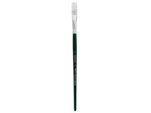 Flat, synthetic, 1007F series brush - Renesans - short handle, no. 8