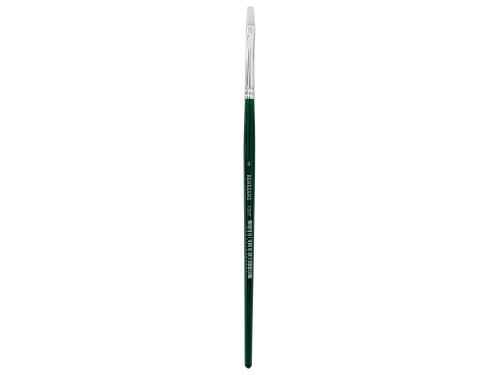 Flat, synthetic, 1007F series brush - Renesans - short handle, no. 4