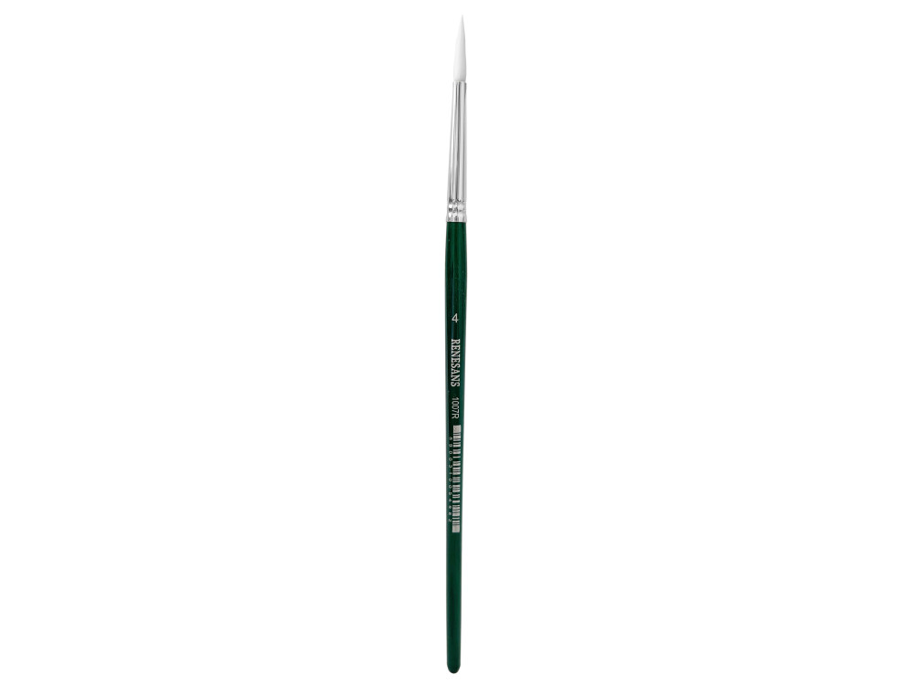 Round, synthetic, 1007FR series brush - Renesans - short handle, no. 4