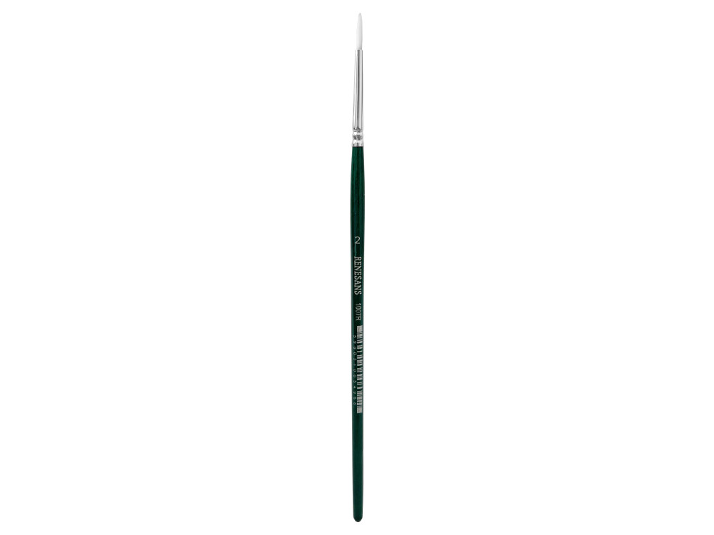 Round, synthetic, 1007FR series brush - Renesans - short handle, no. 2