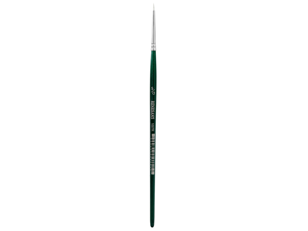 Round, synthetic, 1007FR series brush - Renesans - short handle, no. 5/0