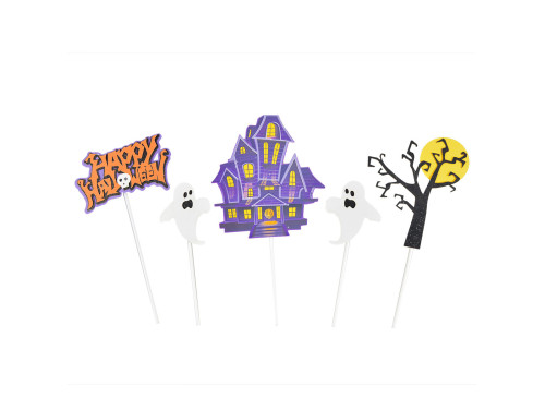 Halloween cupcakes decorations Haunted Mension - 5 pcs.