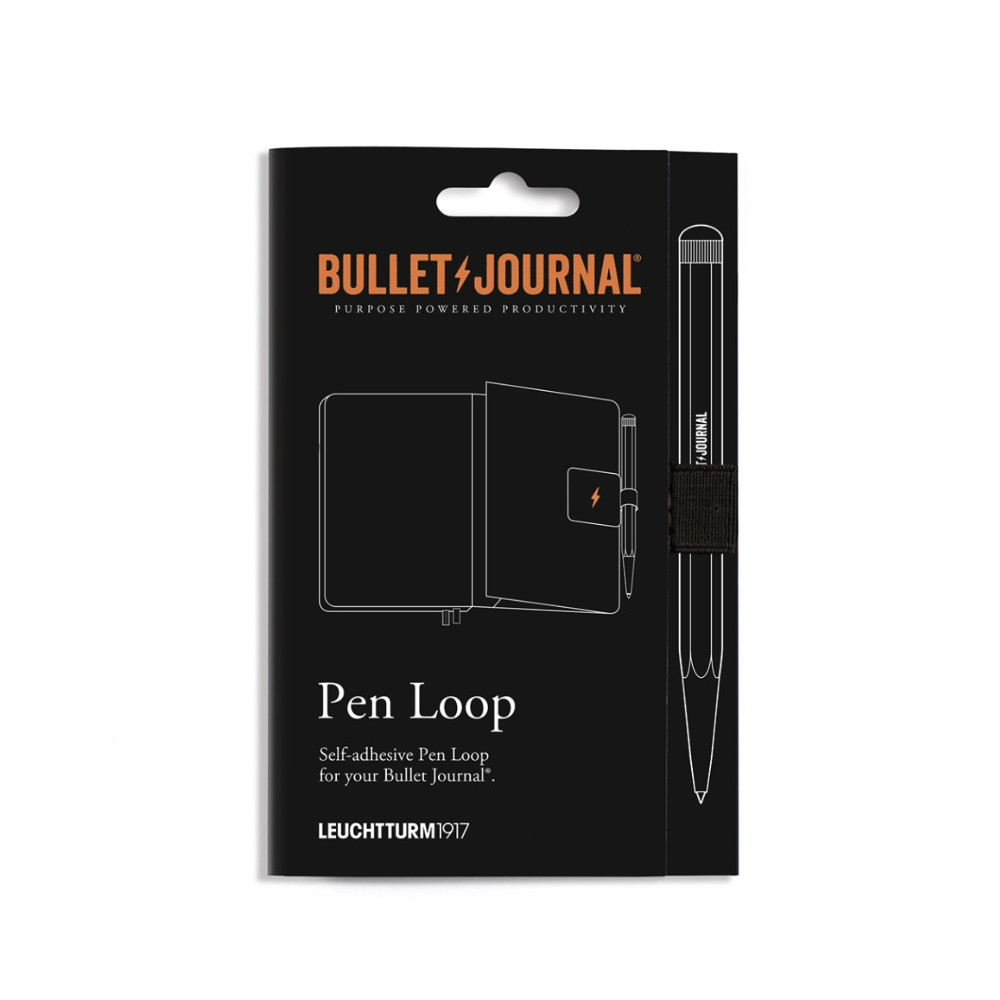 Bullet Journal Pen loop, elastic pen holder - Leuchtturm1917 - Black