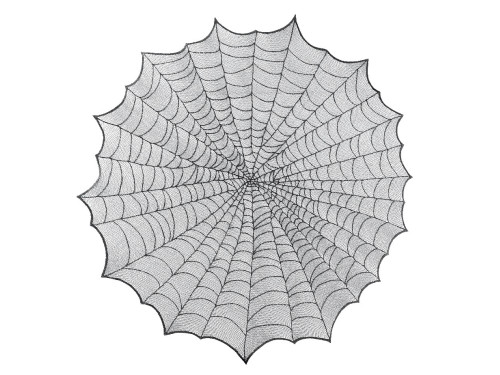 Obrus halloweenowy Pajęczyna - czarny, okrągły, 124 cm
