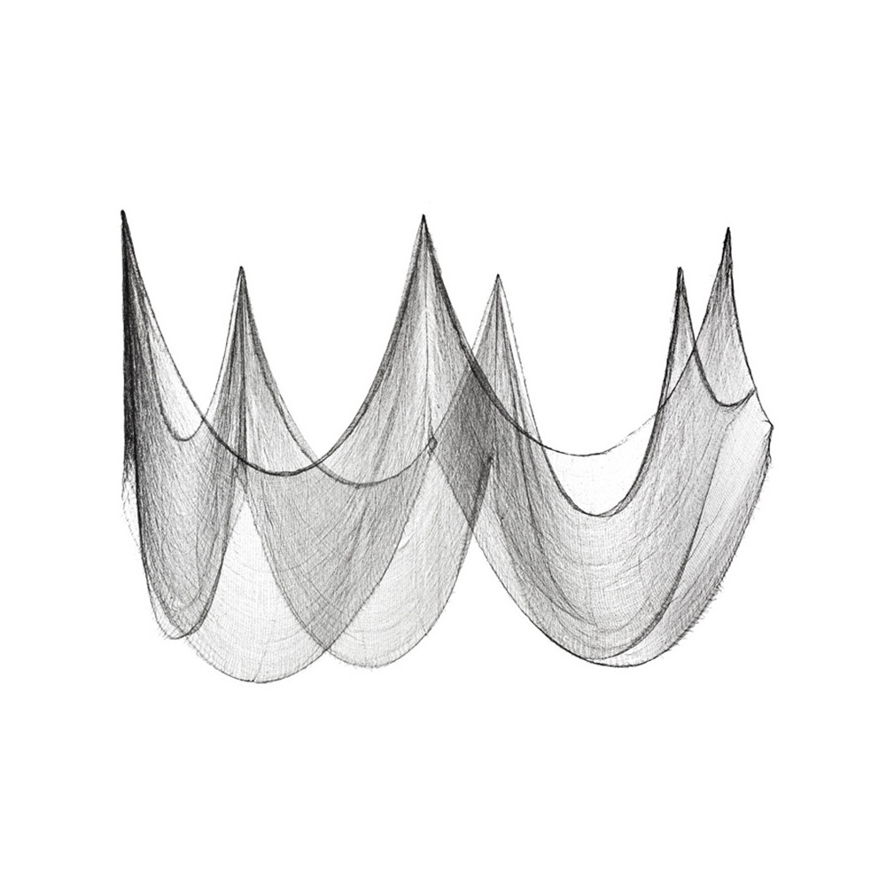 Materiał dekoracyjny - czarny, gładki, 72 cm x 9,8 m