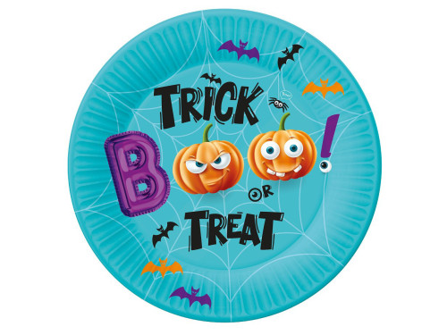 Halloween plates Boo! Trick or Treat - 18 cm, 6 pcs.