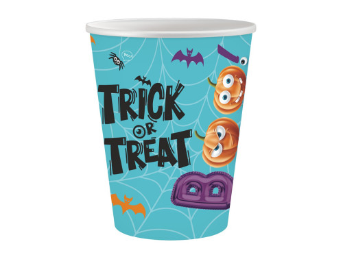 Kubeczki papierowe Boo! Trick or Treat - 250 ml, 6 szt.