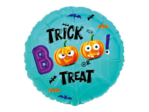 Balon foliowy halloweenowy Boo! Trick or Treat - 36 cm