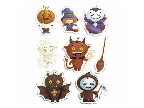 Halloween gel stickers - DpCraft - 8 pcs.