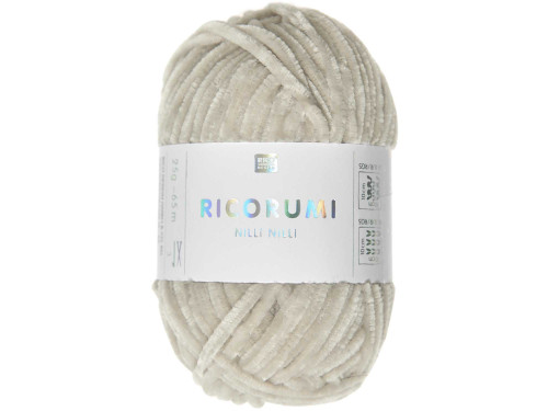 Włóczka szenilowa Ricorumi Nilli Nilli - Rico Design - Ecru, 25 g