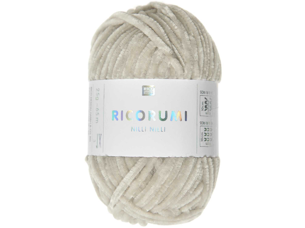 Ricorumi Nilli Nilli chenille yarn - Rico Design - Ecru, 25 g