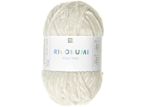 Ricorumi Nilli Nilli chenille yarn - Rico Design - Cream, 25 g