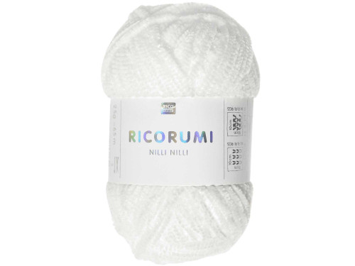 Włóczka szenilowa Ricorumi Nilli Nilli - Rico Design - White, 25 g