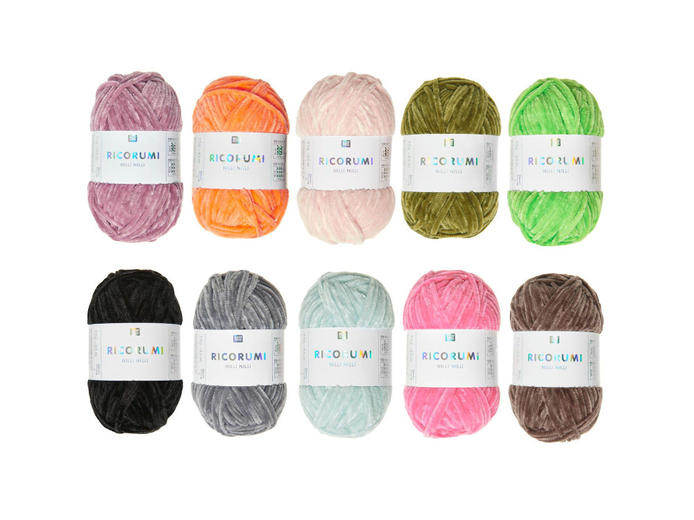 Set of Ricorumi Nilli Nilli chenille yarn - Rico Design - 25 g x 10