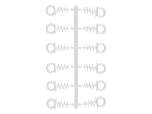 Plastic screw-in hangers for styrofoam - white, 25 mm, 12 pcs.