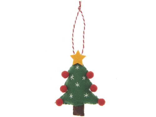 Felt pendant Christmas tree - Rico Design - green, 9 x 2 x 7 cm