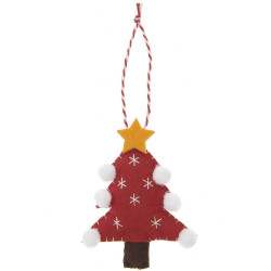 Felt pendant Christmas tree - Rico Design - red, 9 x 2 x 7 cm