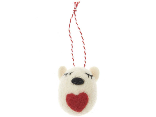 Felt pendant Bear with heart - Rico Design - 6 x 4 x 4 cm